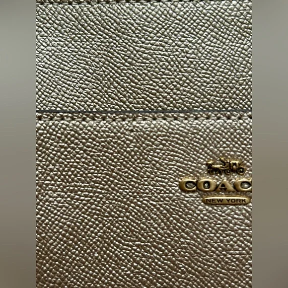 COACH Kitt Metallic Messenger Crossbody Purse - Picture 6 of 13